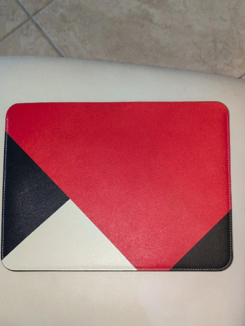 Huawei Red Black White Geometric Tablet Sleeve with Gold Logo